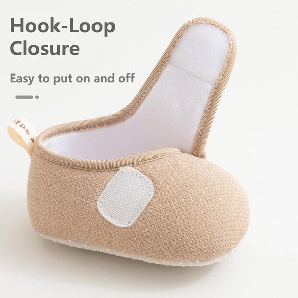 Newborn Infant Boys Girls Khaki Polyester Warm Soft Teady Bear Baby Booties - Picture 5 of 6